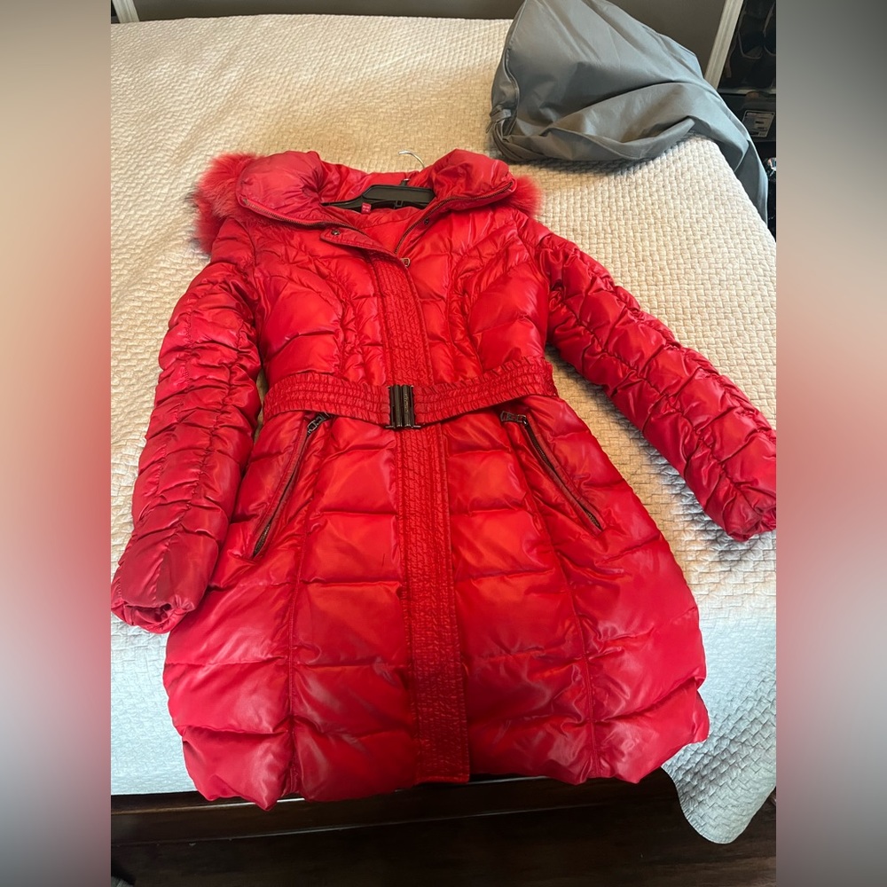 Real Fox Down Puffer Jacket Coat